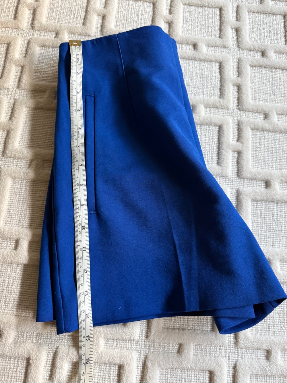 Zara Cobalt High-Waist Tailored Shorts - Picture 3 of 4